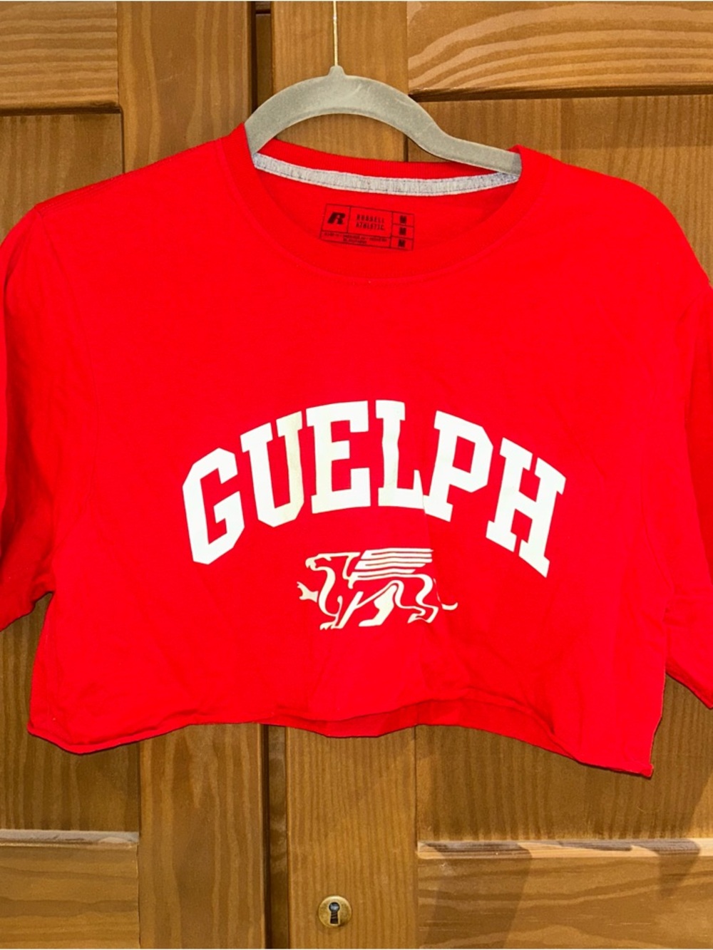 Russell Athletic Red Graphic Tee Label Detail